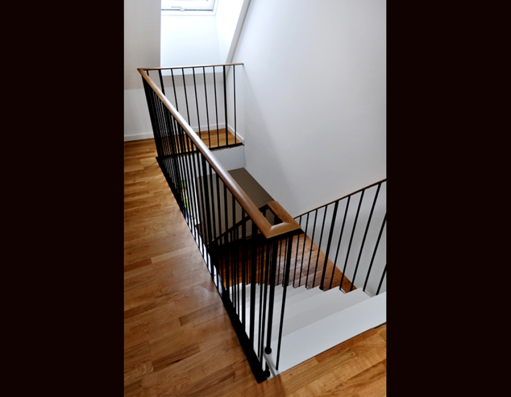 Metalowa balustrada schodów